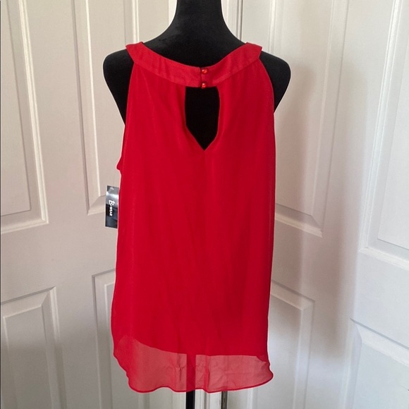 B Wear Y2K “Going Out” Red Ruffle Sleeveless Blouse. - Picture 12 of 13